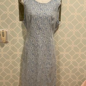 Calvin Klein Baby Blue white Stretch Dress Size 16 Business